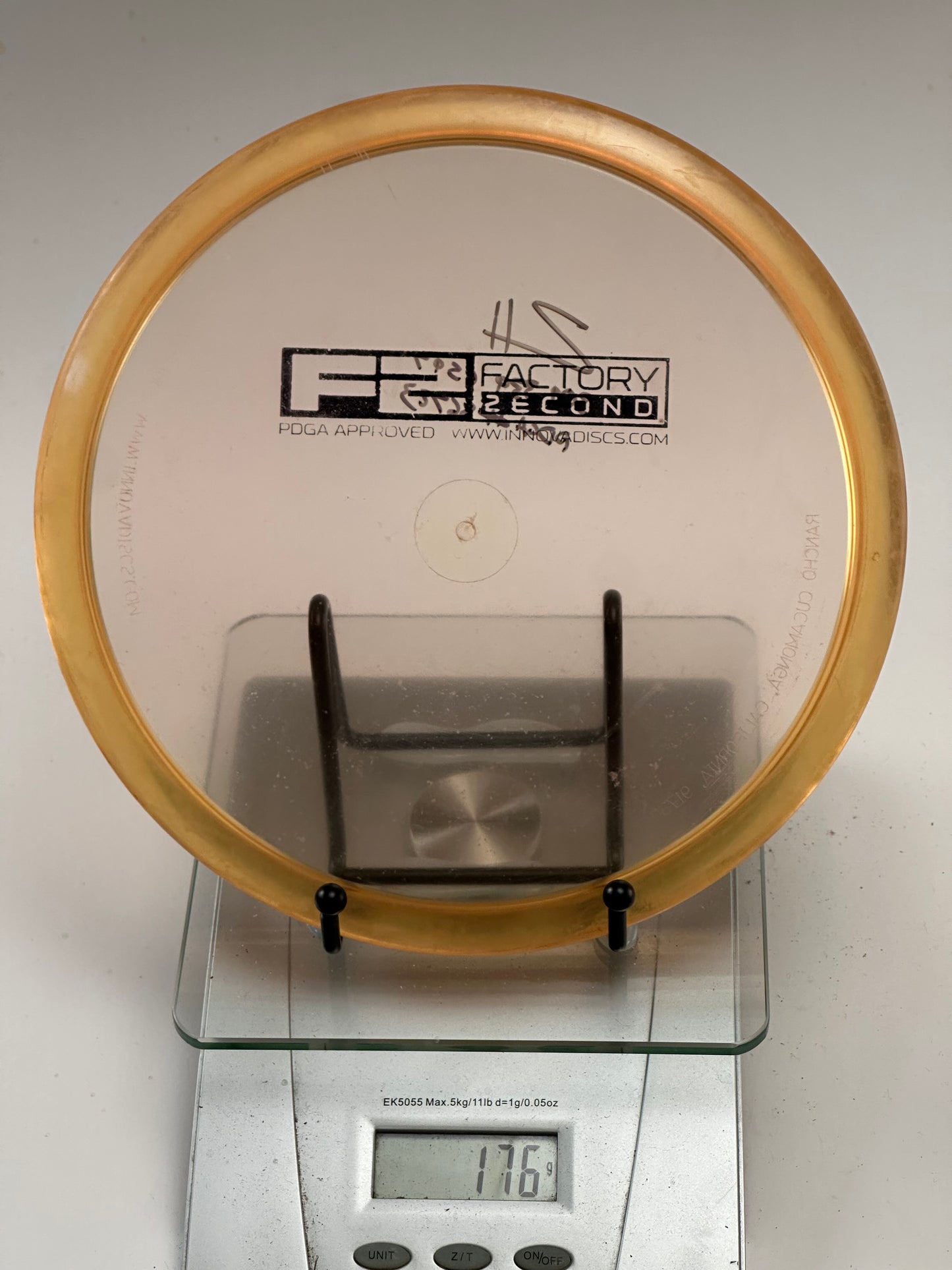 Innova Champion Mako3 Factory Second (F2) – Clear w/ Amber Rim