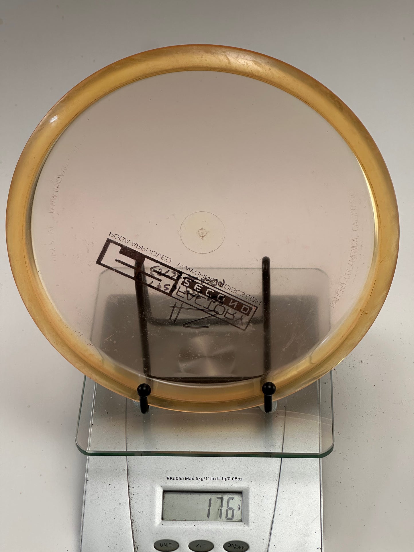 Innova Champion Mako3 Factory Second (F2) – Clear w/ Amber Rim