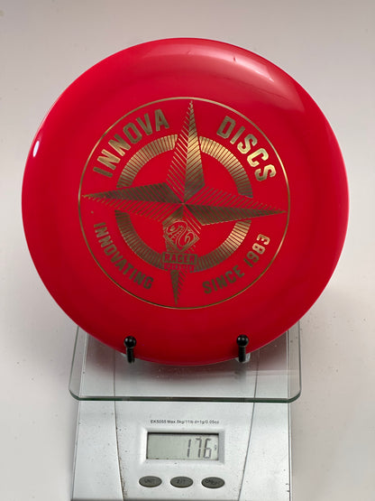 Innova DX Racer Disc Golf Disc (Red, Gold Foil Stamp) 176g