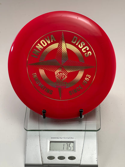 Innova DX Racer Disc Golf Disc | Red w/ Gold Compass Stamp | 175g