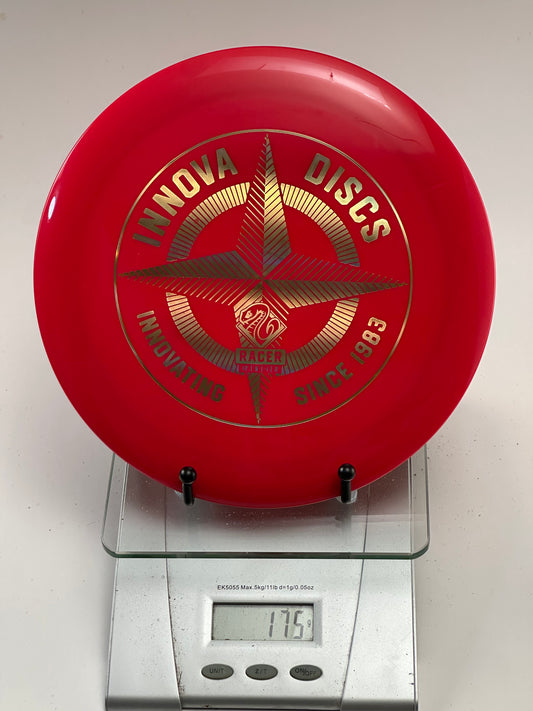 Innova DX Racer Disc Golf Disc | Red w/ Gold Compass Stamp | 175g