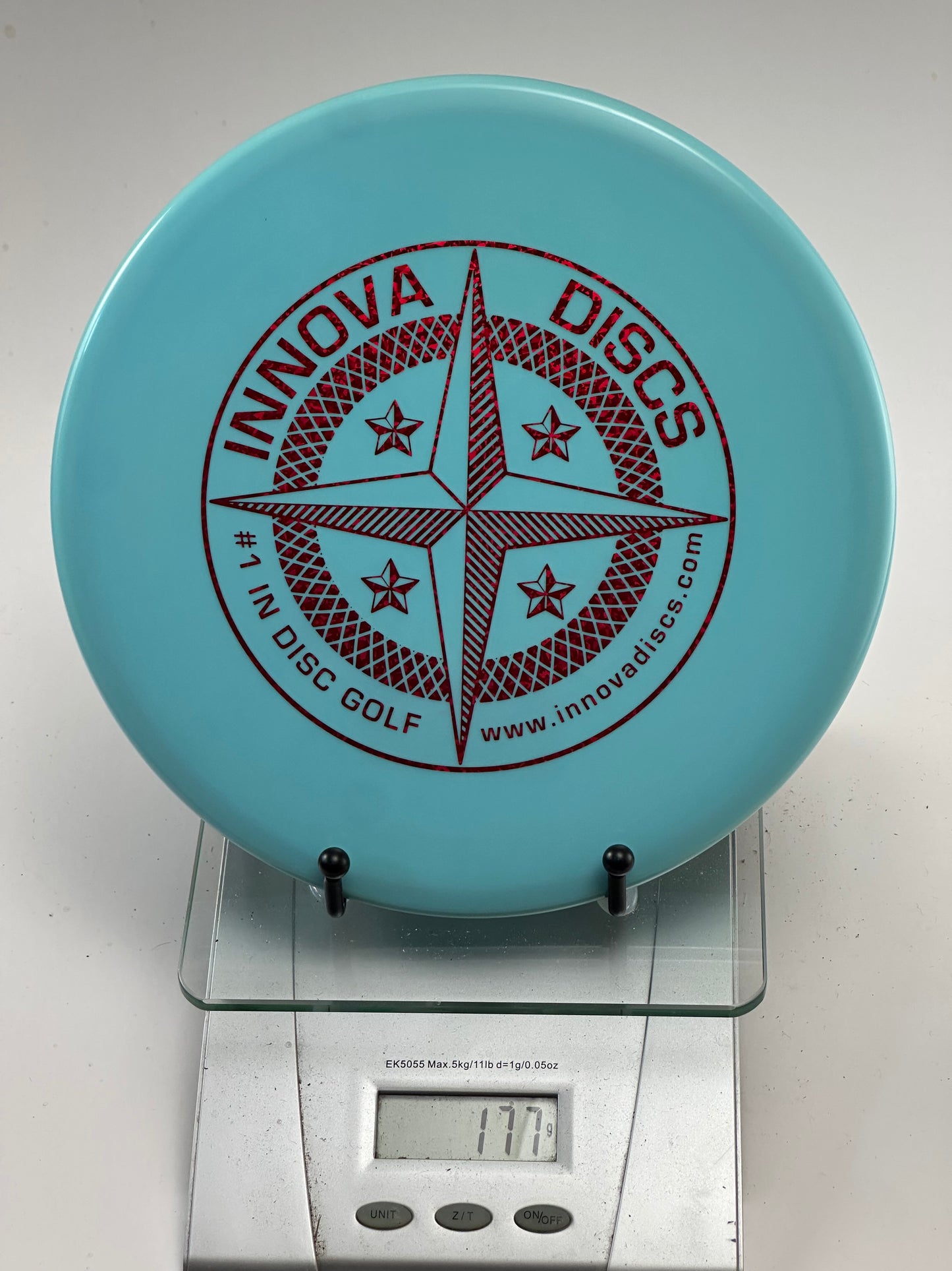 Innova Star Rat Midrange – Aqua Blue w/ Red Compass Stamp (177g)