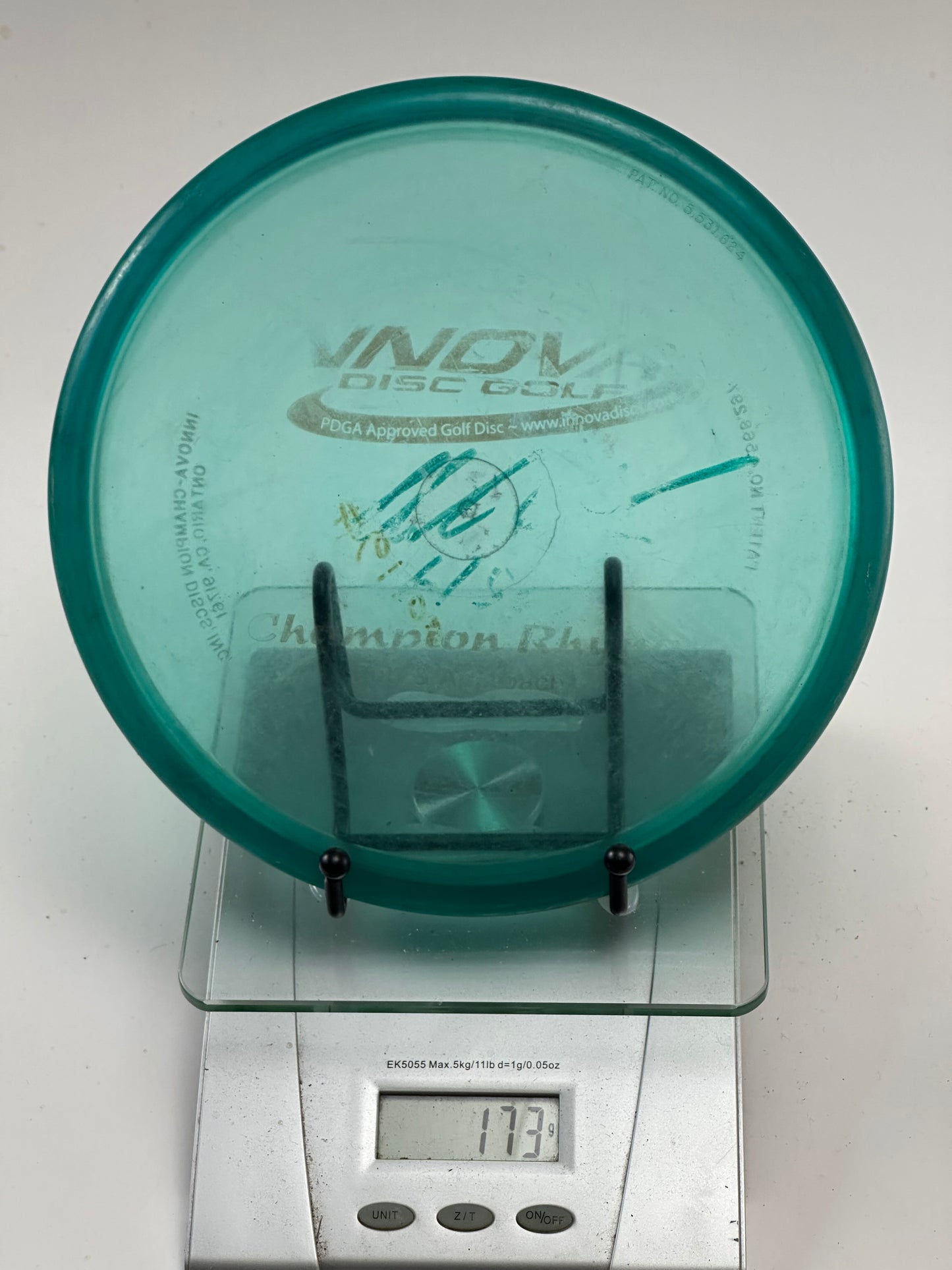 Innova Rhyno Putter – Champion Plastic, Transparent Aqua/Teal