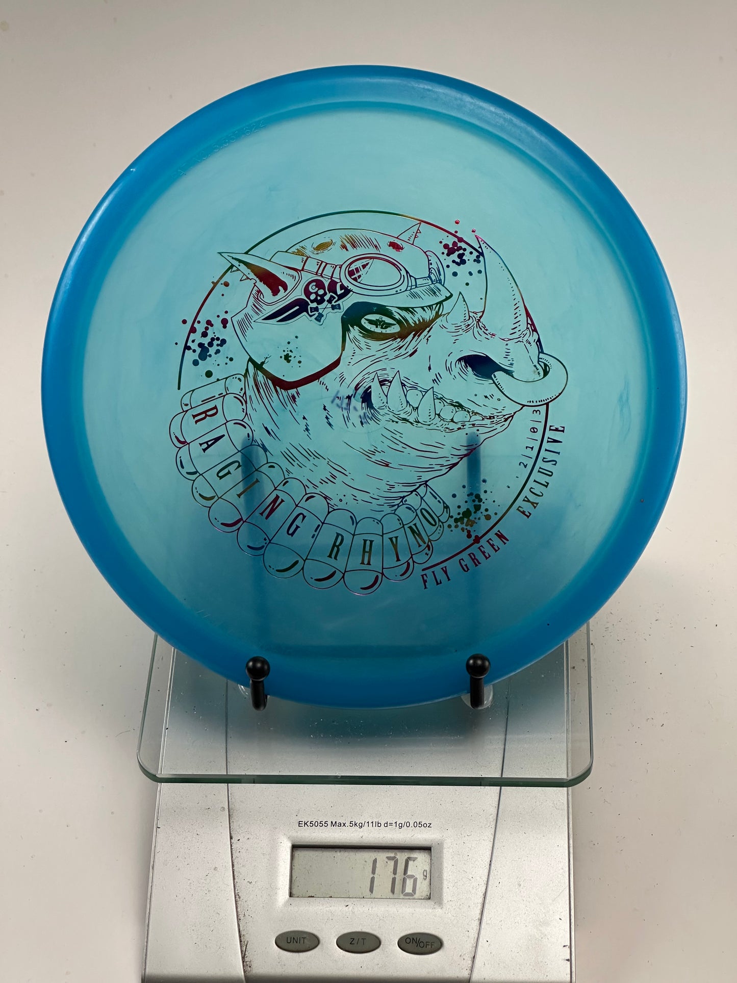 Innova Rhyno Champion Putter (Fly Green Exclusive Raging Rhyno) Blue