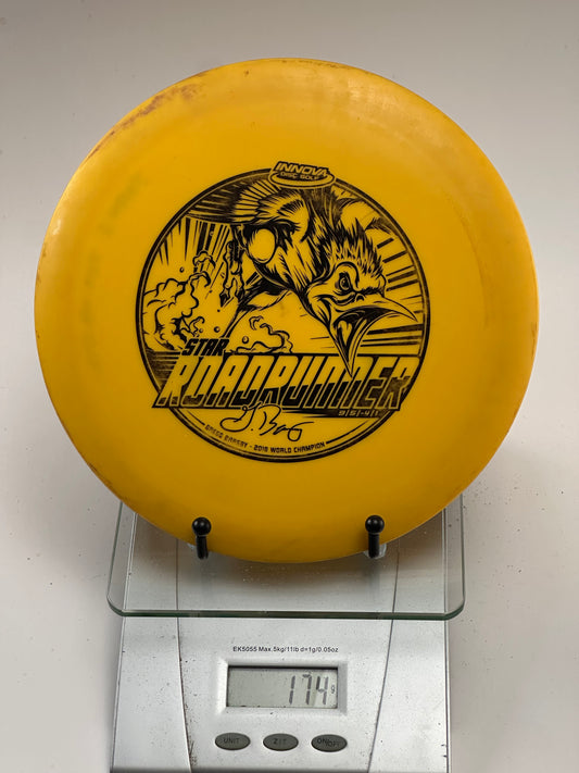 Innova Star Roadrunner Distance Driver - Yellow (Barsby 2018 WC Stamp)