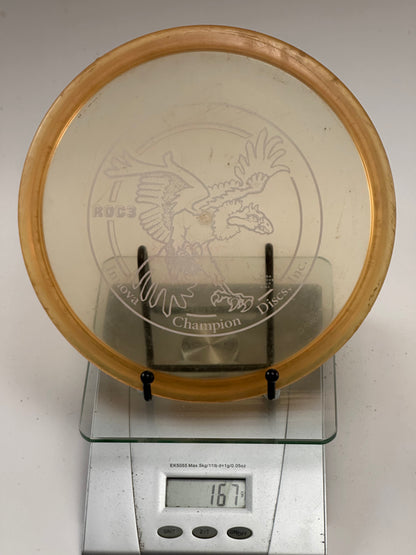Innova Roc3 Champion Midrange 167g Clear w/ Amber Rim Eagle Stamp