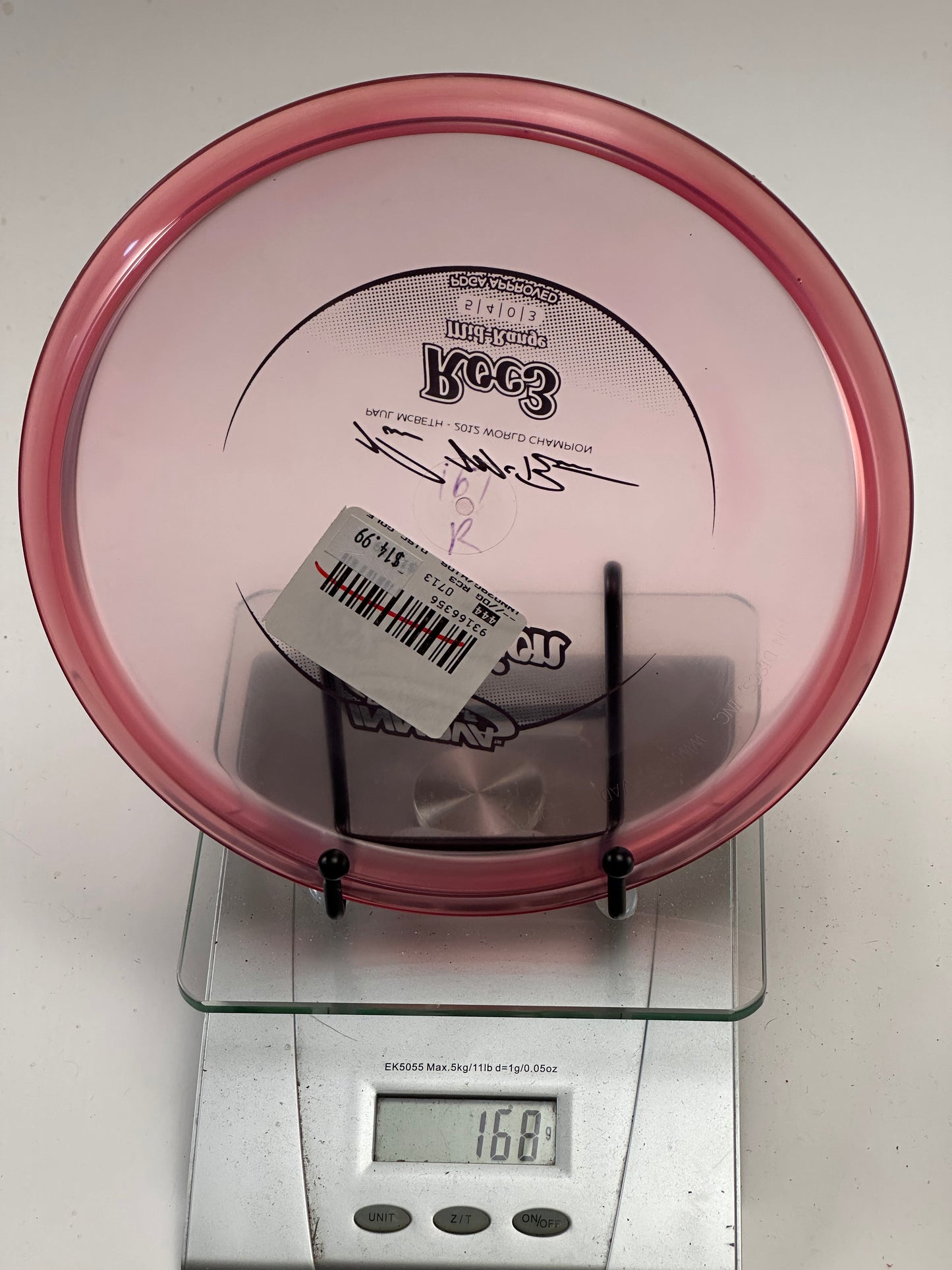 Innova Champion Roc3 Midrange – Transparent Red Paul McBeth Stamp