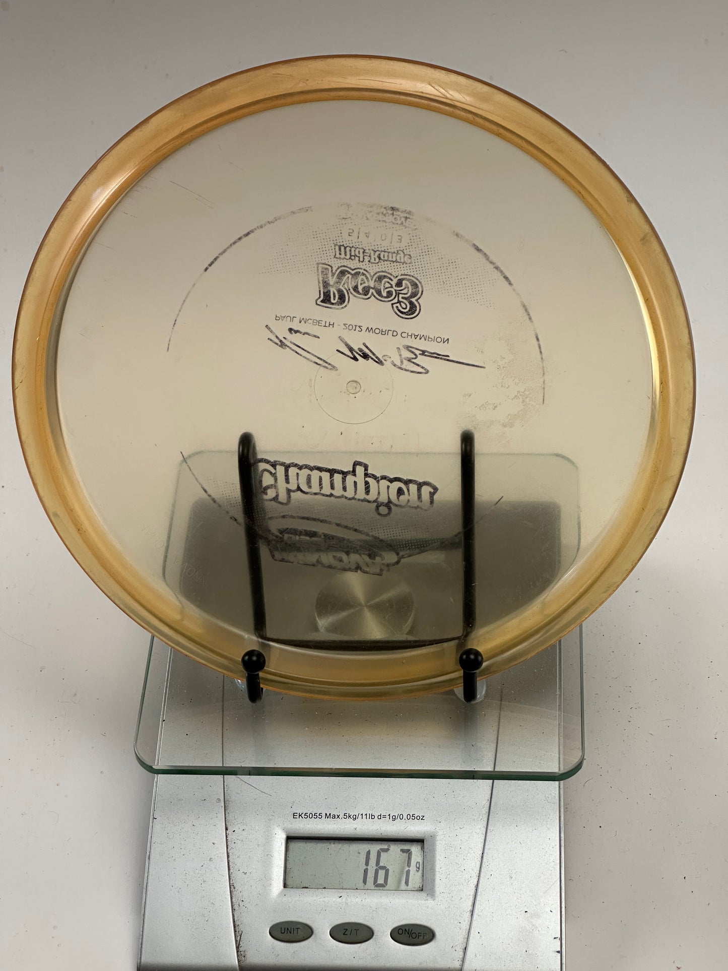 Innova Champion Roc3 Clear/Gold Rim Paul McBeth 2012 World Champion Stamp