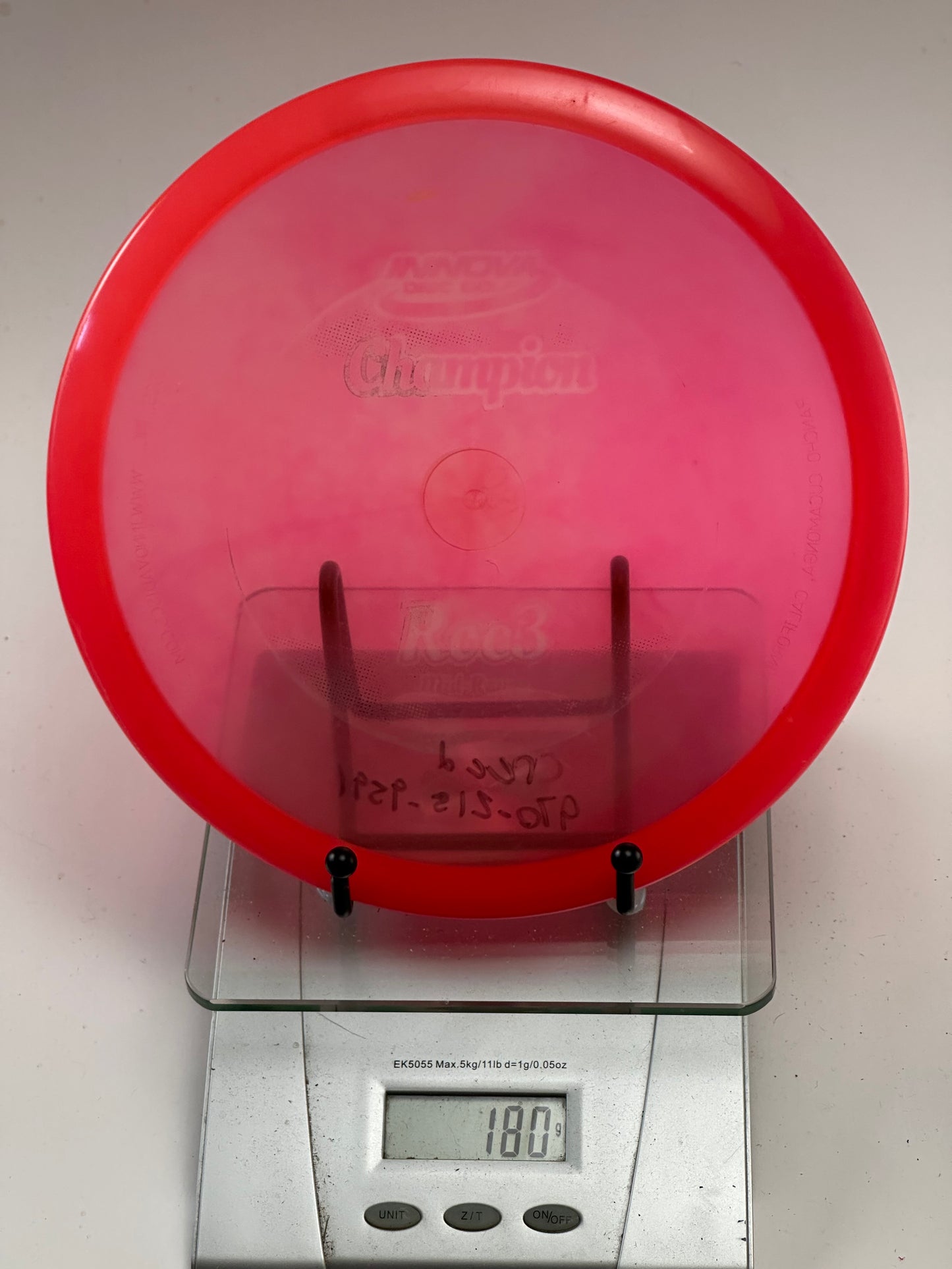 Innova Champion Roc3 Midrange - Transparent Red w/ Rim Ink