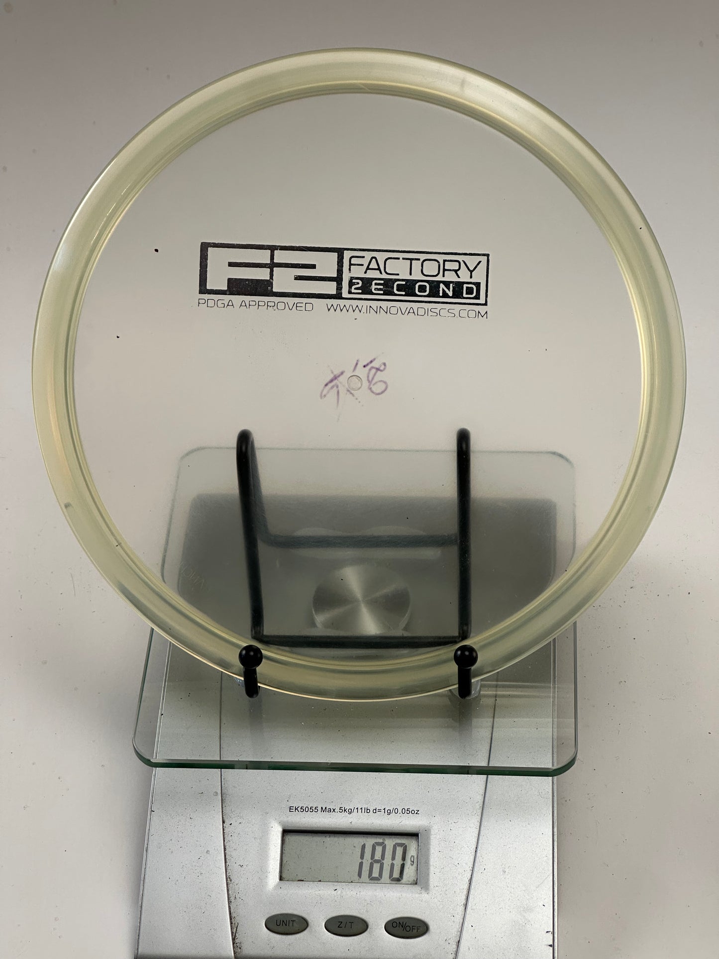 Innova Roc3 Champion (F2) Clear/Yellow Rim Midrange w/ Ink