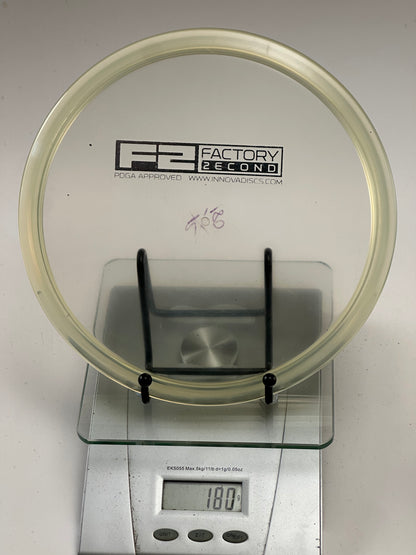 Innova Roc3 Champion (F2) Clear/Yellow Rim Midrange w/ Ink