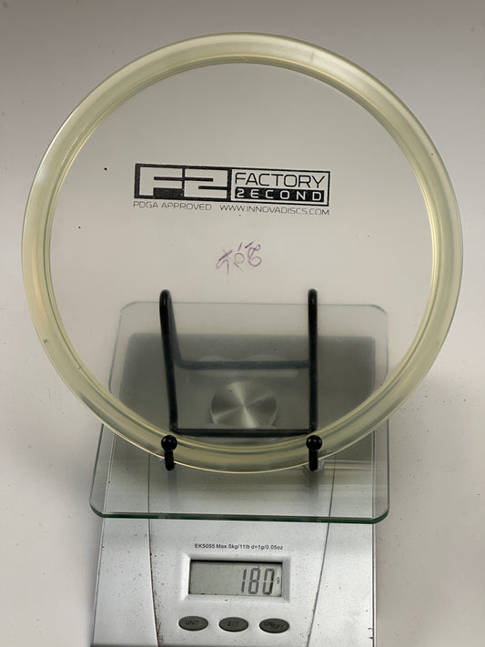 Innova Roc3 Champion (F2) Clear/Yellow Rim Midrange w/ Ink