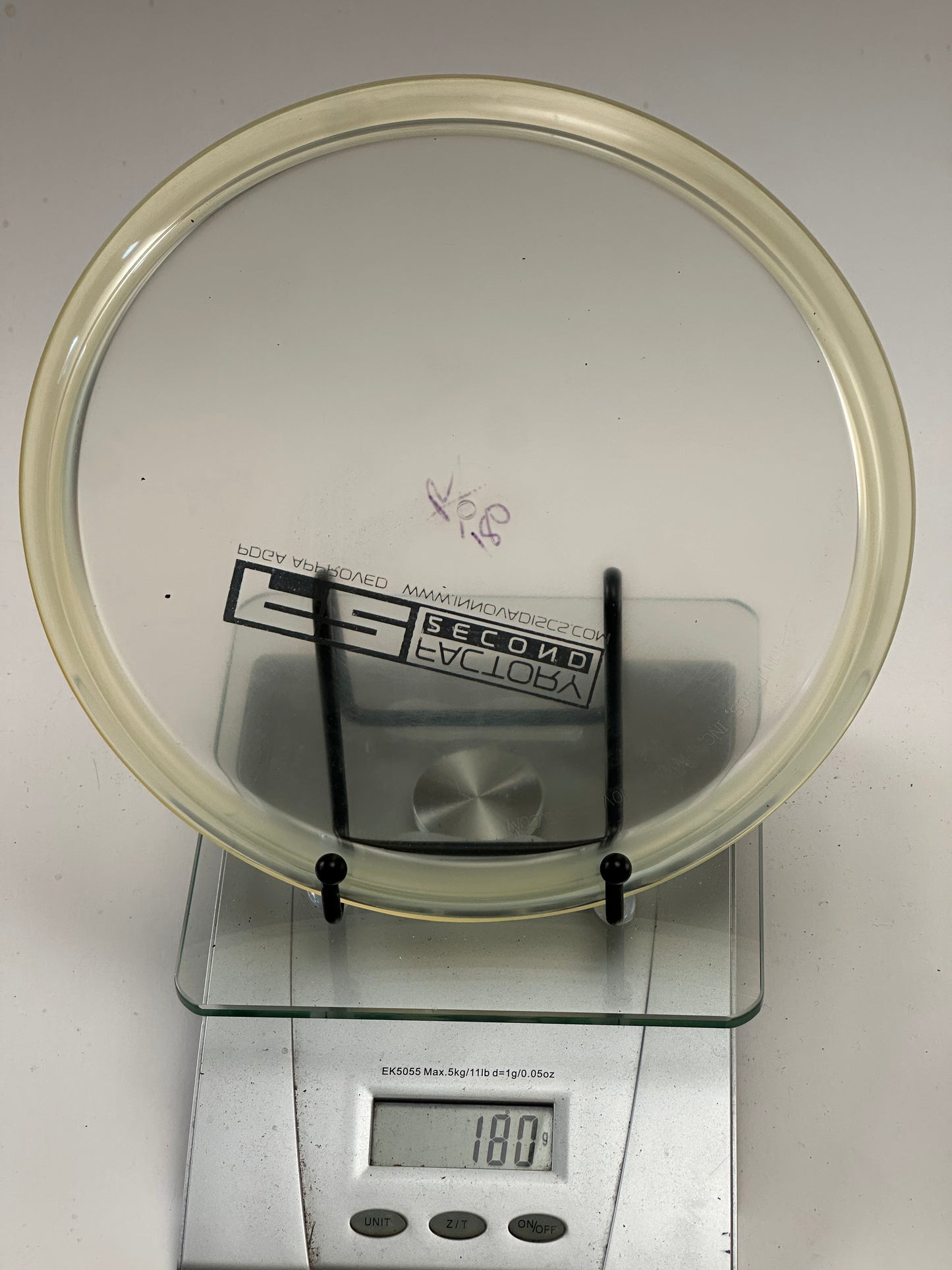 Innova Roc3 Champion (F2) Clear/Yellow Rim Midrange w/ Ink