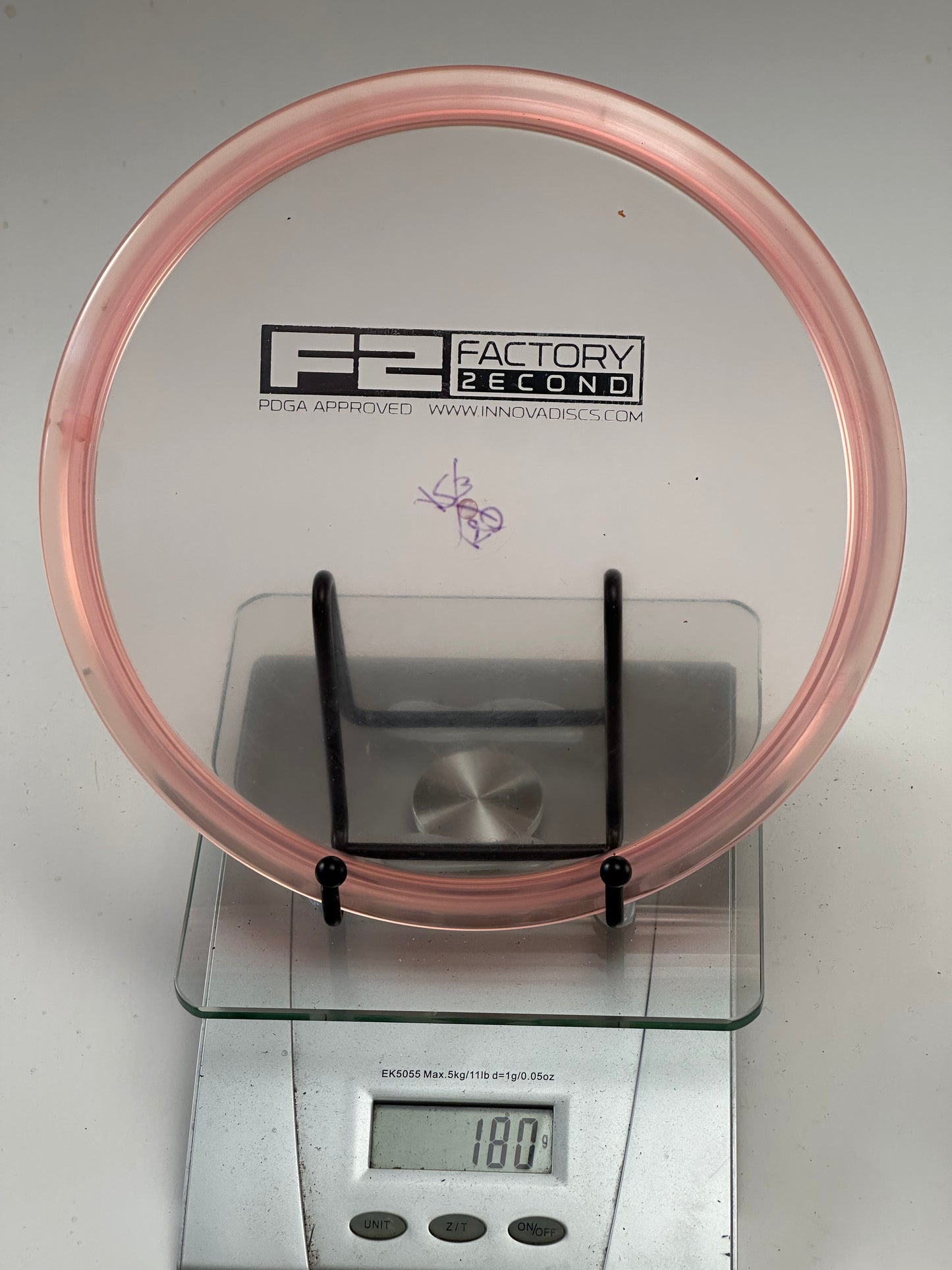 Innova Roc3 Champion F2 (Factory Second) – Clear/Pink Rim, Light Ink