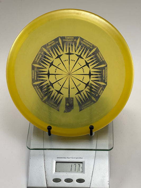 Innova Champion Roc3 Transparent Yellow 2017 Indiana Points Series Stamp