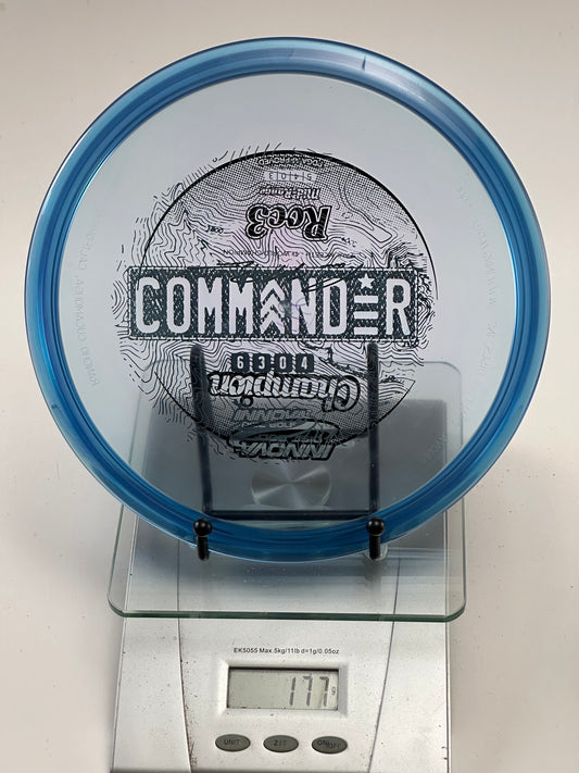 Innova Champion Roc3 – Transparent w/ Blue Rim, Commander Topo Stamp