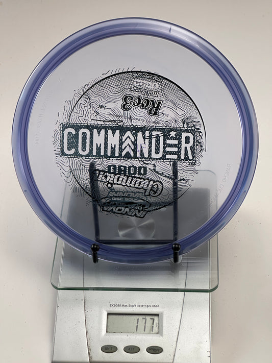 Innova Champion Roc3 – Clear w/ Light Purple Rim, Commander Topo Stamp