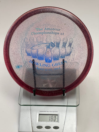 Innova Metal Flake Champion Roc3 Clear/Red Rim – 2014 Bowling Green Stamp