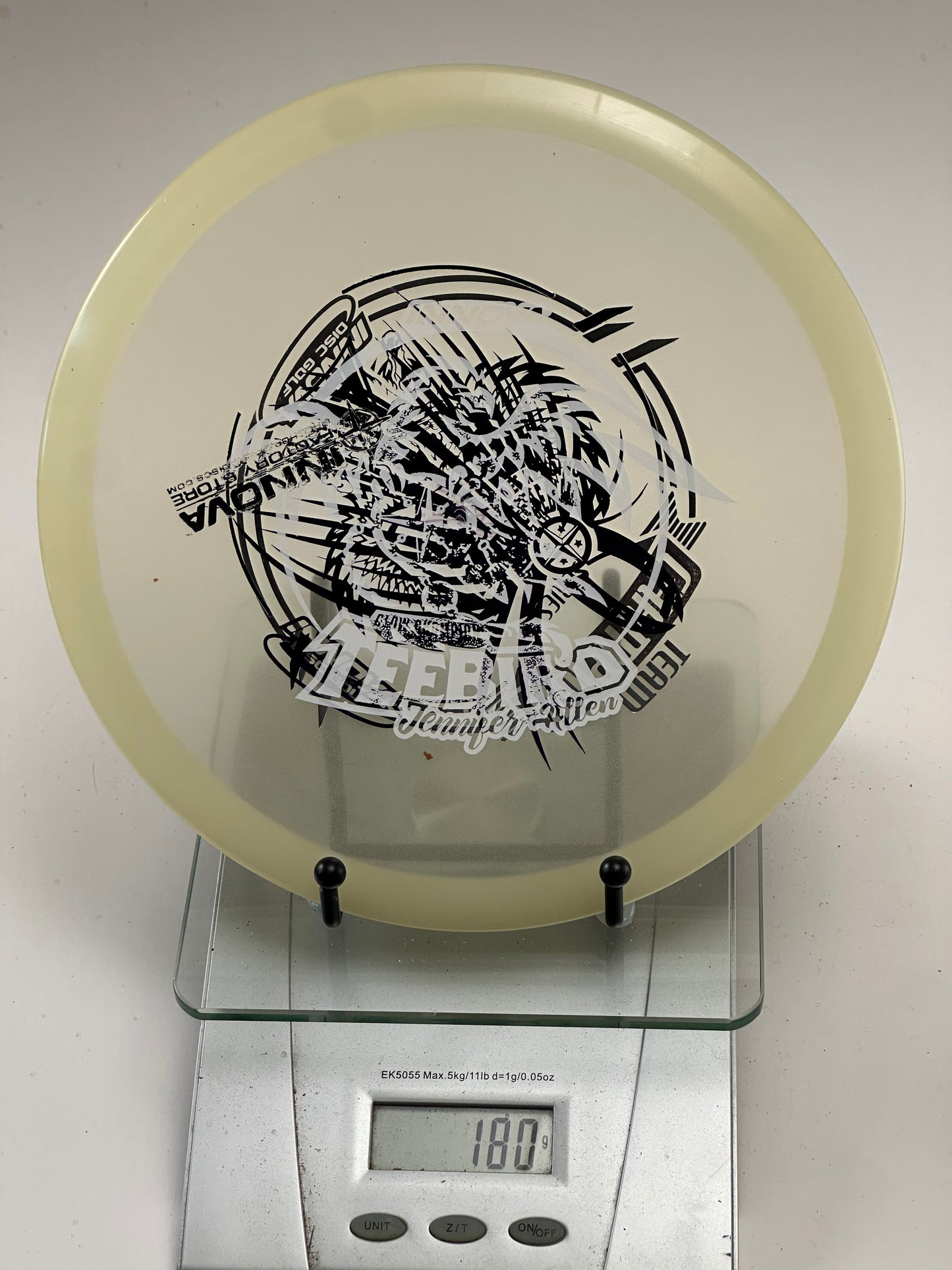 Innova Roc3 Champion Glow Jennifer Allen Team Series – Clear/Yellow, Black Stamp