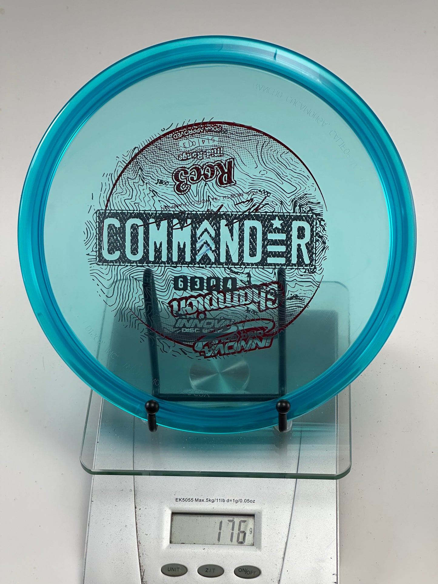 Innova Champion Roc3 Transparent Teal/Blue Commander Stamp