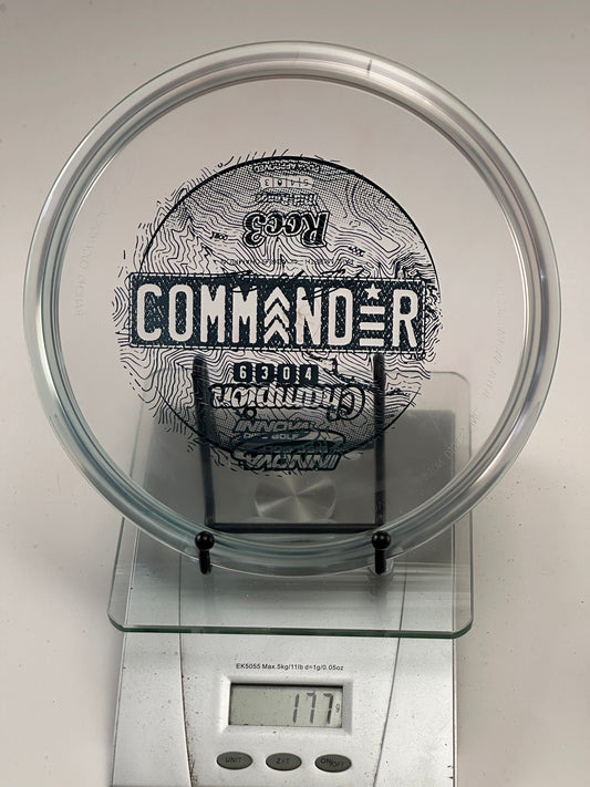 Innova Champion Roc3 Clear/Transparent w/ Black Commander Map Stamp