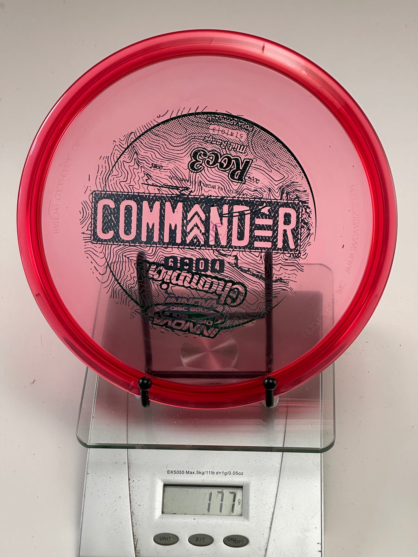 Innova Champion Roc3 Transparent Red Commander Stamp 177g
