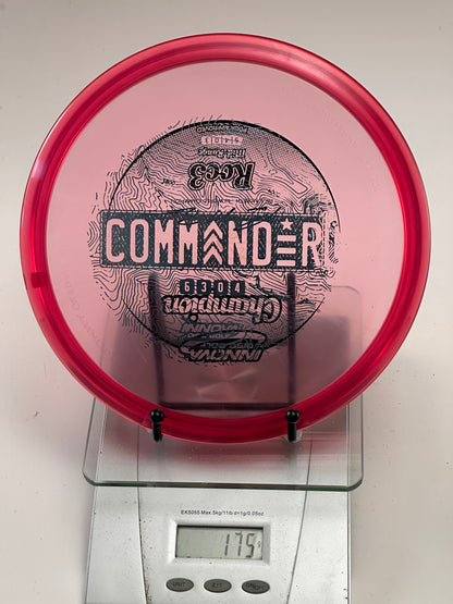 Innova Champion Roc3 Transparent Red w/ Black Commander Stamp (No Ink)