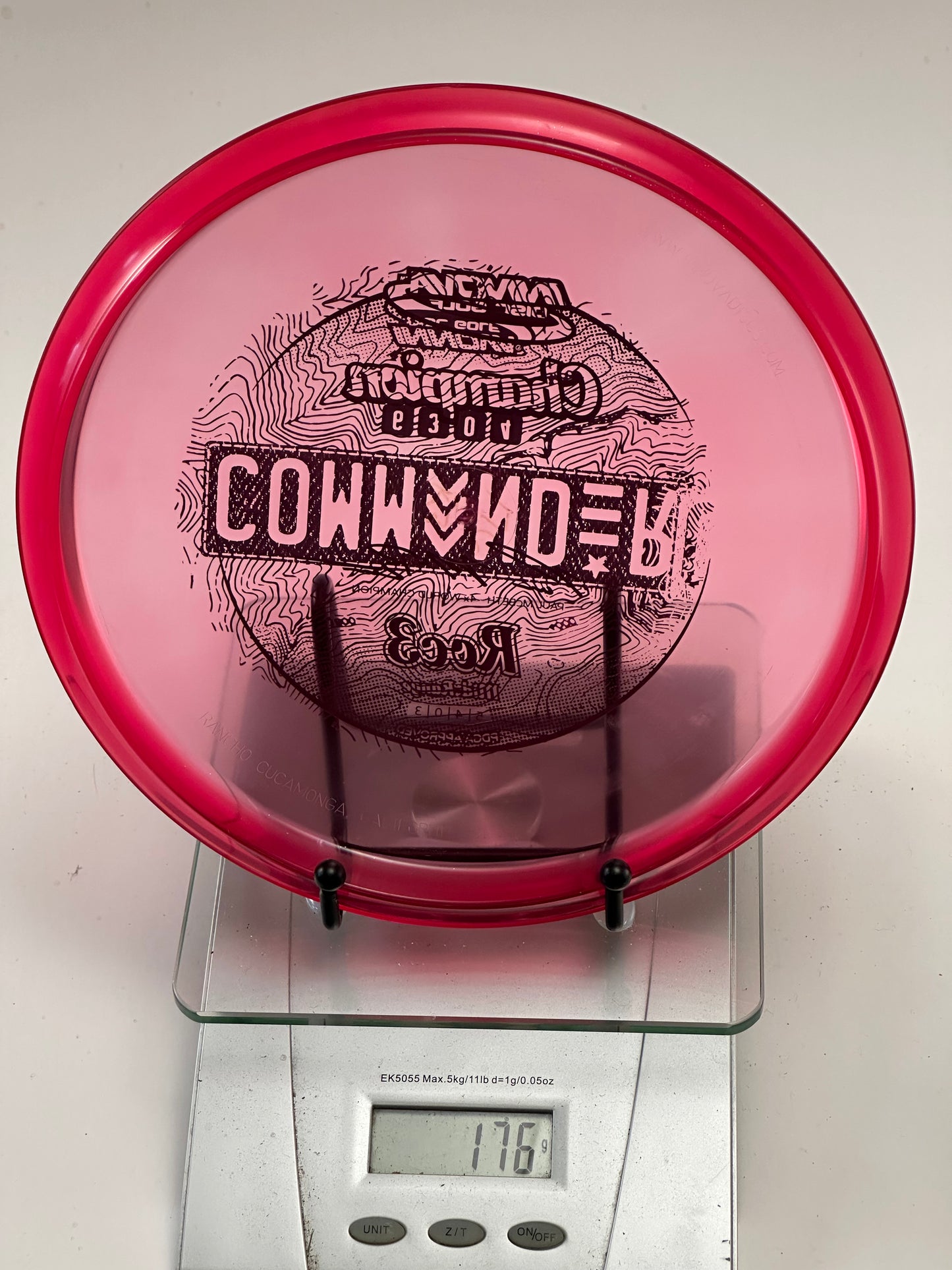 Innova Champion Roc3 Transparent Red w/ Black Commander Stamp (176g)