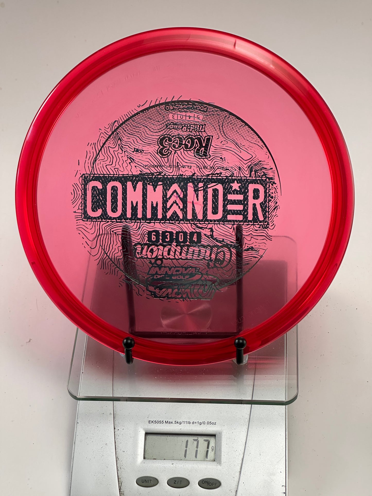 Innova Champion Roc3 - Transparent Red - Commander Stamp