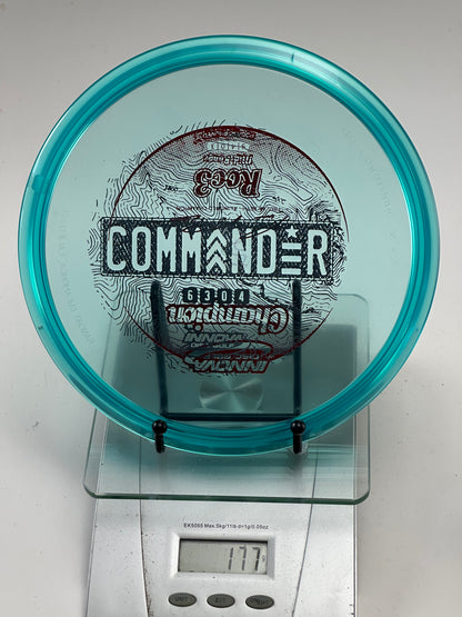 Innova Champion Roc3 – Transparent Teal – Commander Stamp (No Ink)