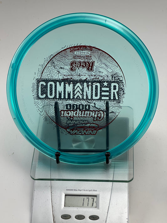 Innova Champion Roc3 – Transparent Teal – Commander Stamp (No Ink)