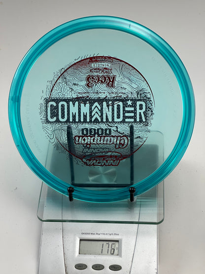 Innova Champion Roc3 | Transparent Teal | Commander Topo Stamp