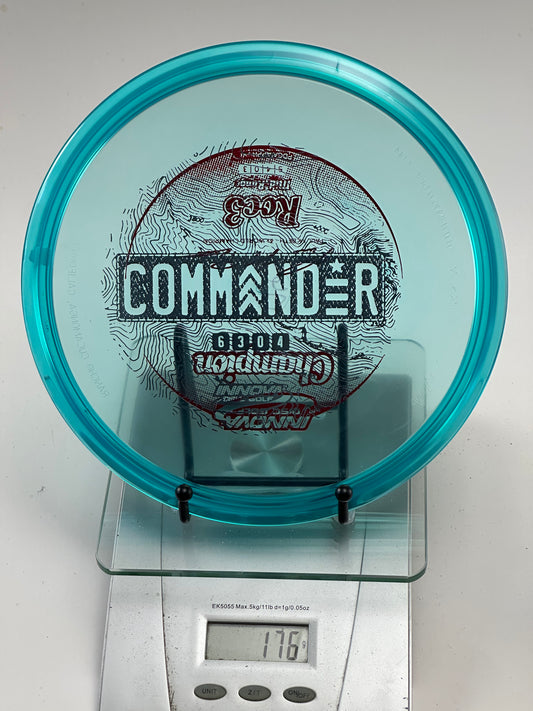 Innova Champion Roc3 | Transparent Teal | Commander Topo Stamp