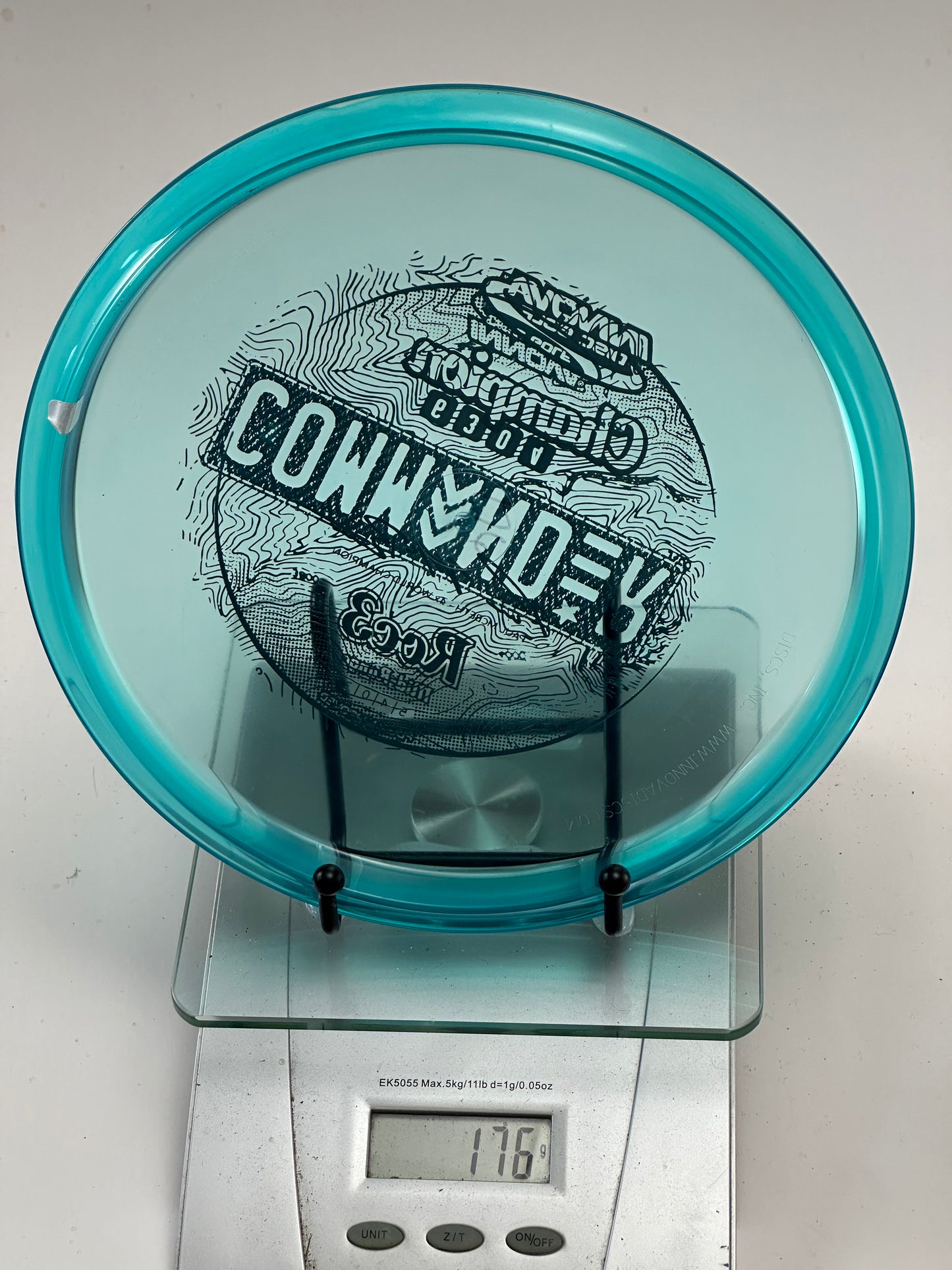 Innova Champion Roc3 | Transparent Teal | Commander Topo Stamp