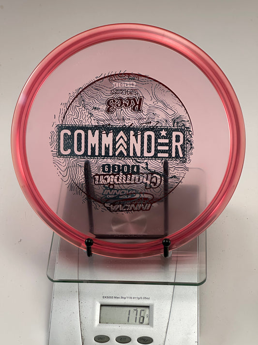 Innova Roc3 Champion Transparent Red Midrange – Commander Stamp (No Ink)