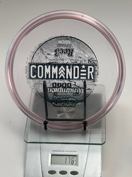 Innova Champion Roc3 Clear/Light Pink Rim Commander Stamp (No Ink)