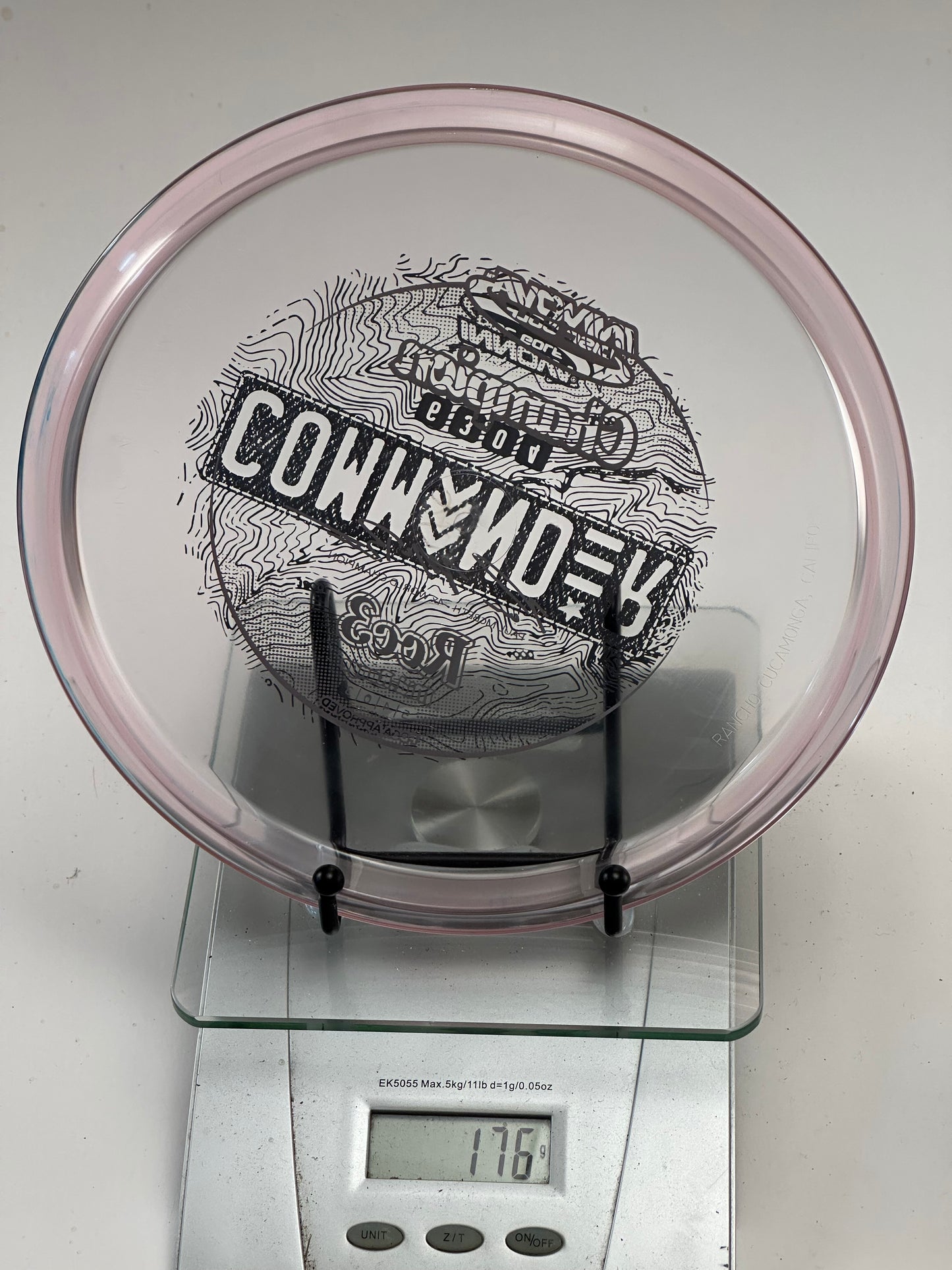 Innova Champion Roc3 Clear/Light Pink Rim Commander Stamp (No Ink)