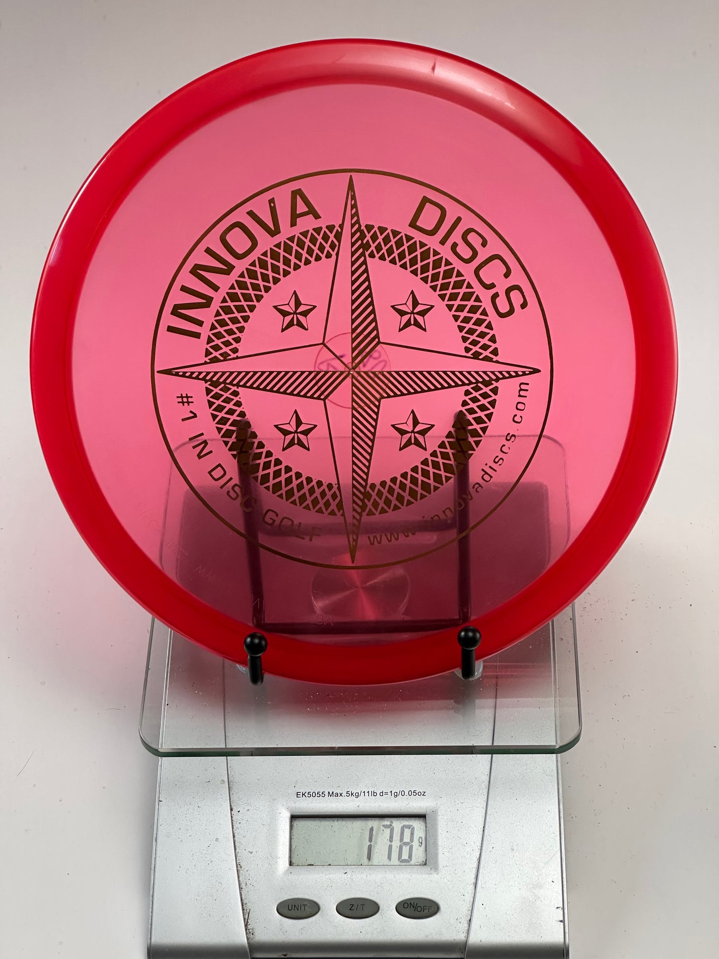 Innova Roc3 Champion Transparent Red Midrange (Compass Stamp) 178g