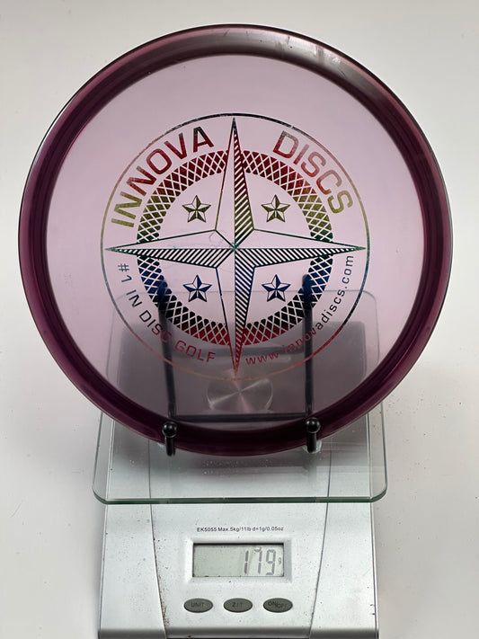 Innova Roc3 Champion Midrange (179g) Transparent Purple, Compass Rainbow Stamp
