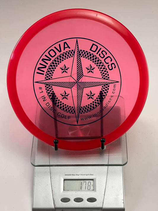 Innova Roc3 Champion Transparent Red Midrange (Compass Stamp) 178g