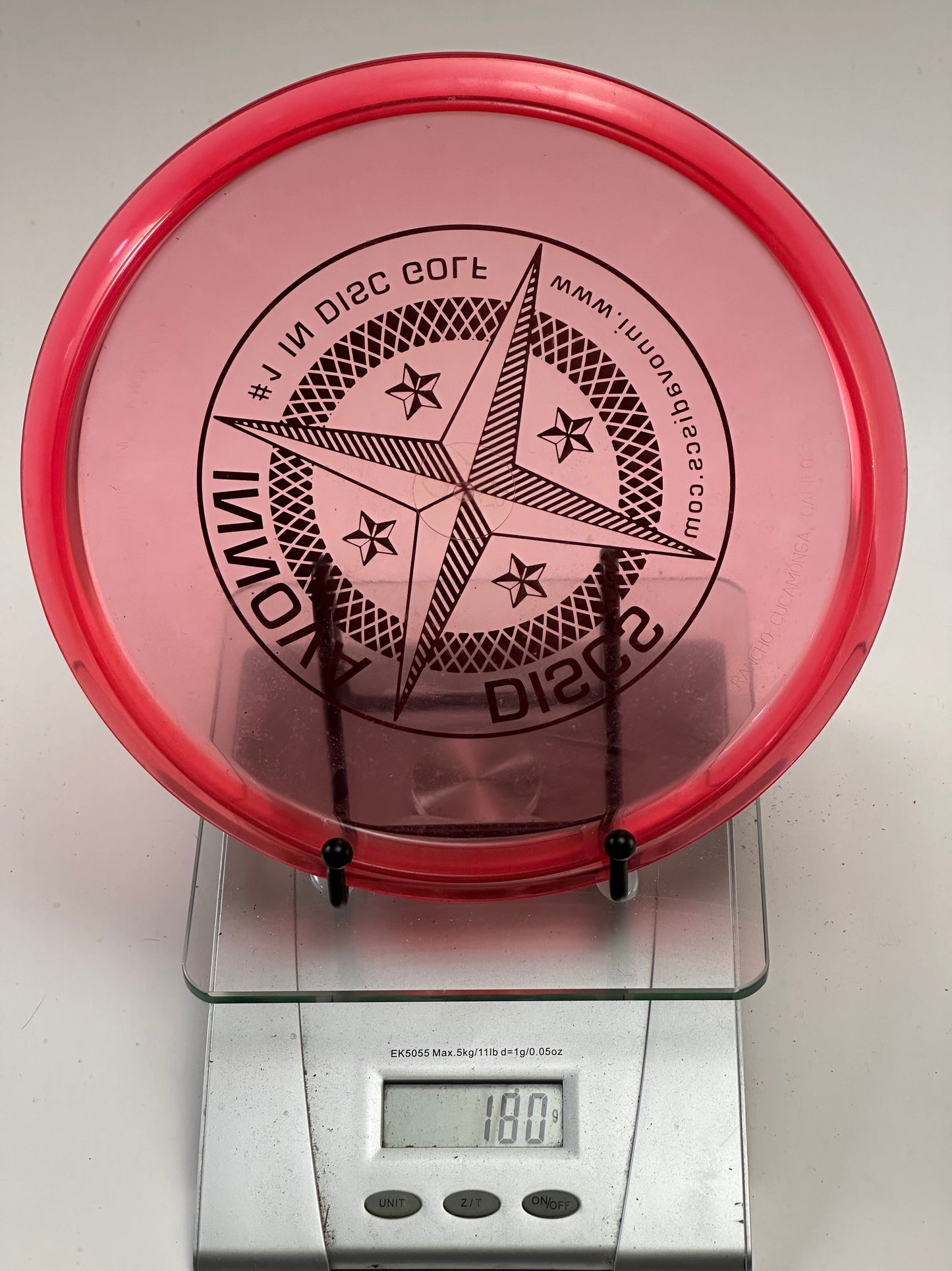 Innova Champion Roc3 Midrange – Transparent Red, Compass Stamp