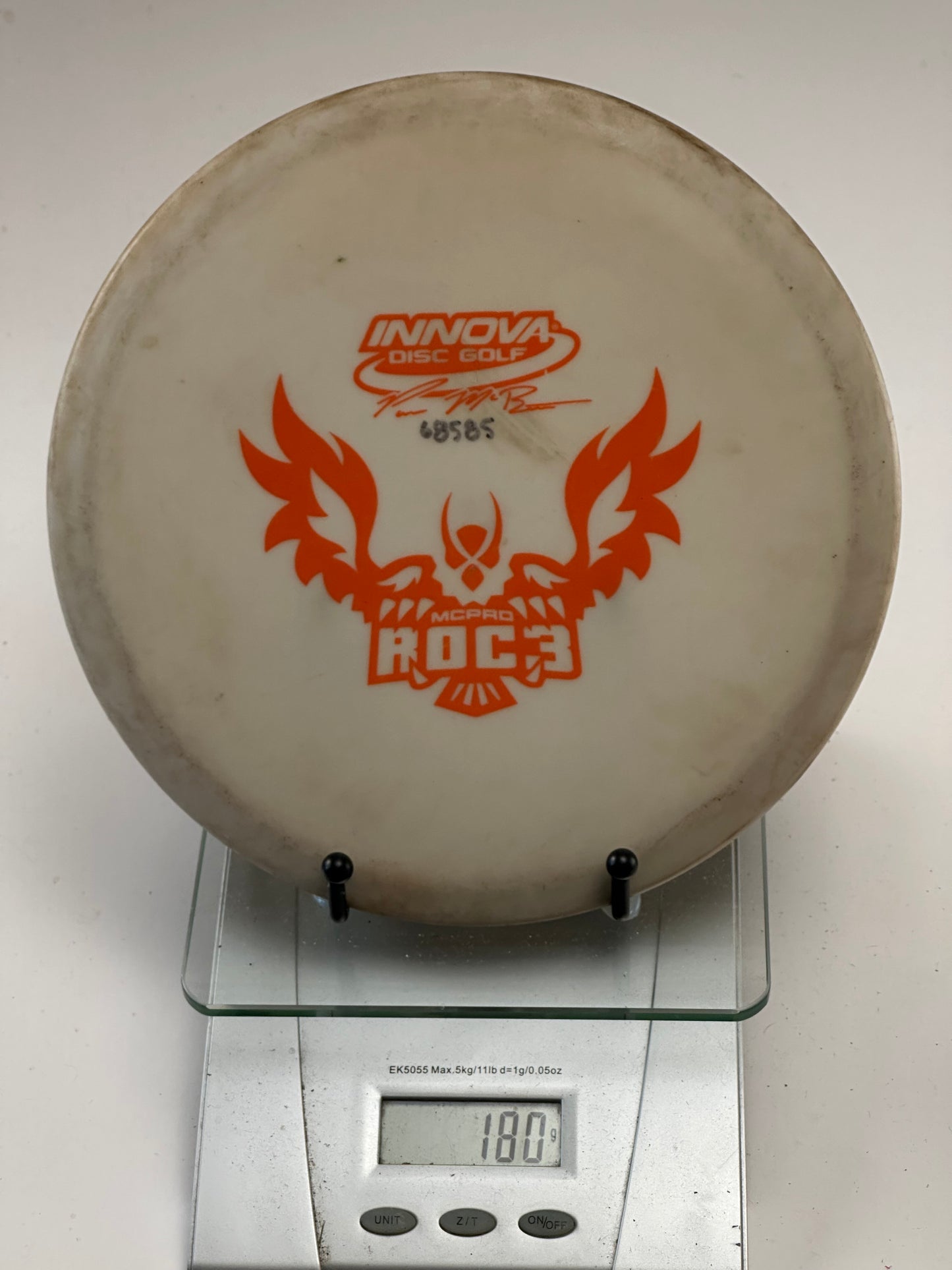 Innova McPro Roc3 Midrange (McPro Plastic) – White w/ Orange Stamp