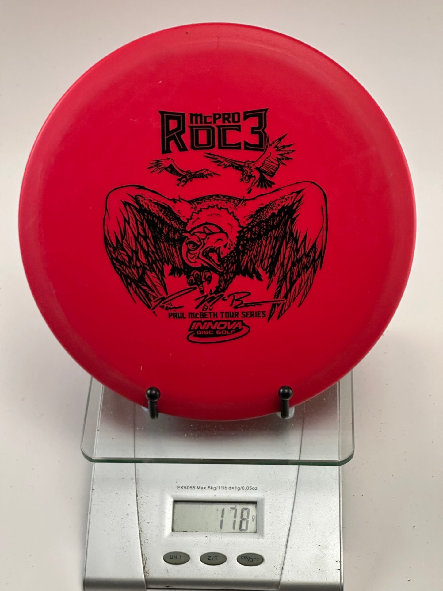 Innova McPro Roc3 Paul McBeth Tour Series Midrange (Red, Vulture Stamp)