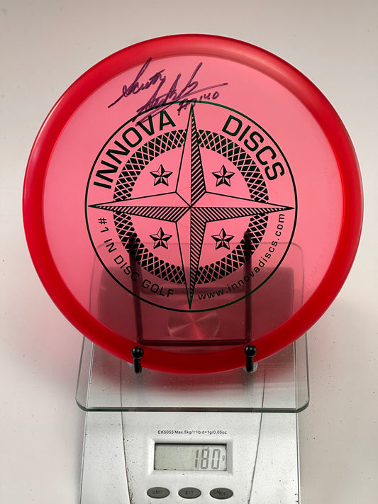 Innova Champion Roc VRoc Midrange (180g) – Transparent Red, Compass Stamp, Signed