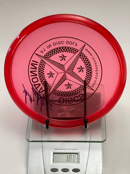 Innova Champion Roc VRoc Midrange (180g) – Transparent Red, Compass Stamp, Signed
