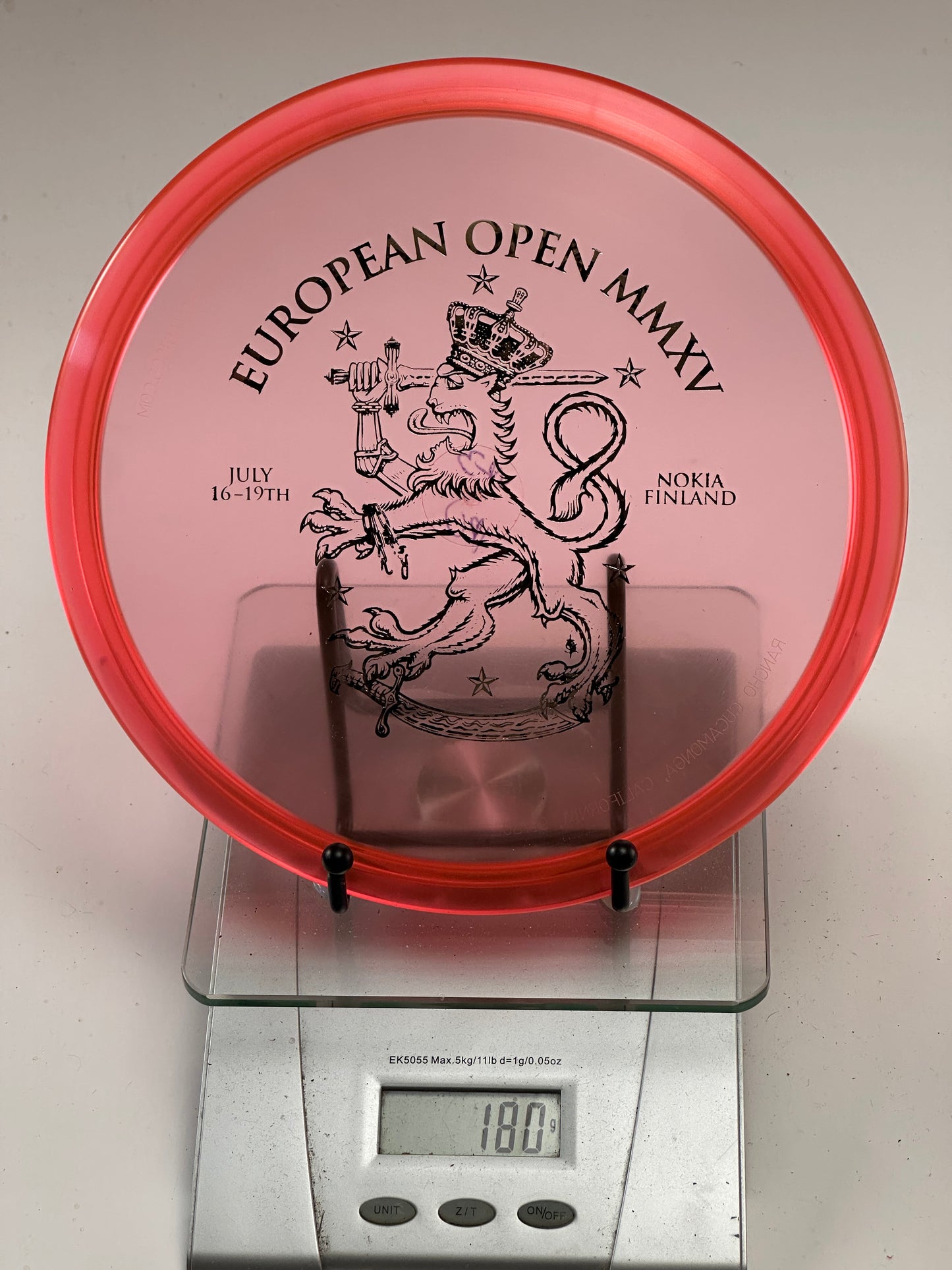 Innova Champion Roc VRoc | European Open MMXV Stamp | Translucent Red Rim