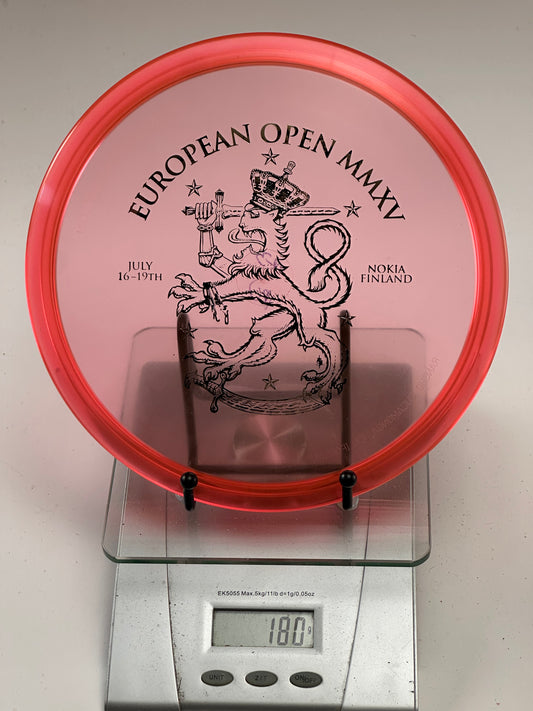 Innova Champion Roc VRoc | European Open MMXV Stamp | Translucent Red Rim