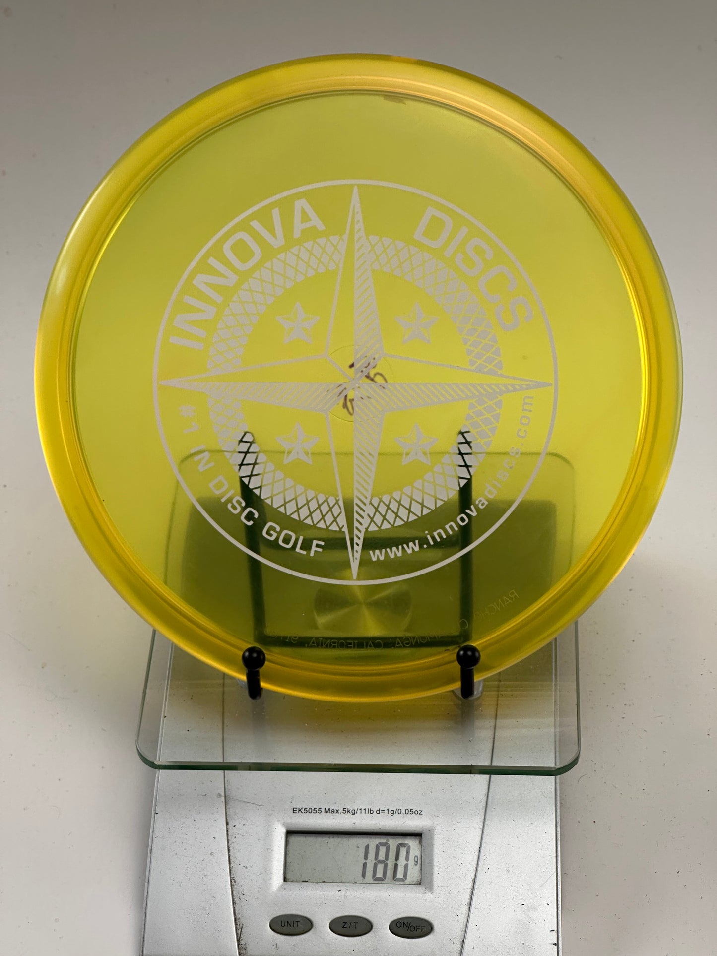 Innova Champion Roc VRoc Midrange | Translucent Yellow Compass Stamp 180g