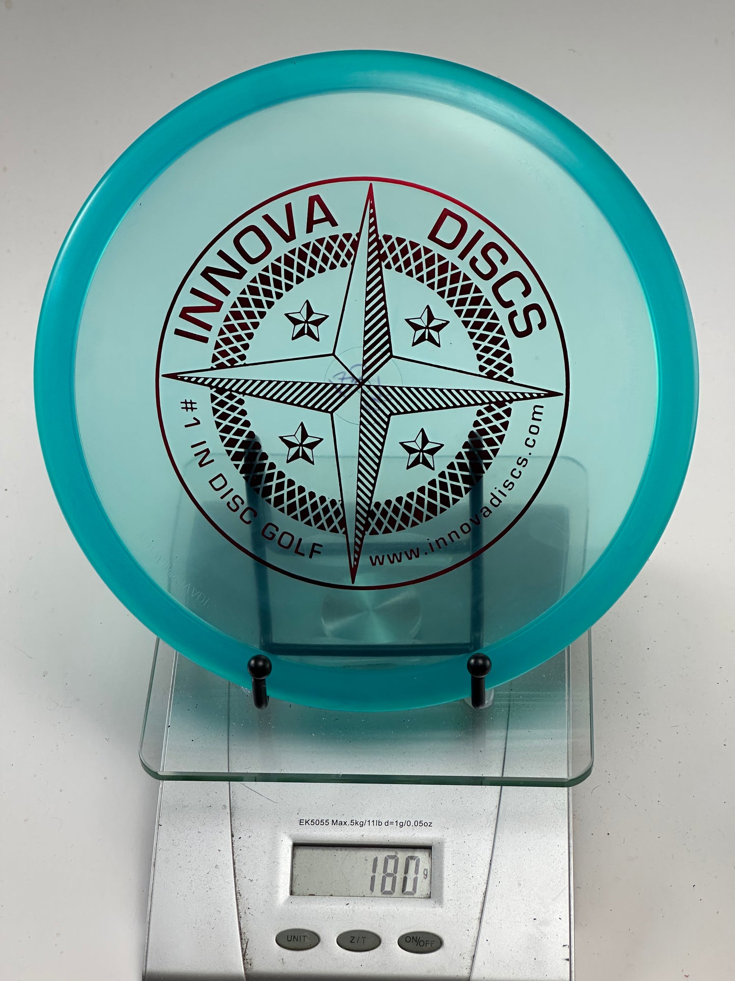 Innova Champion Roc VRoc Midrange – Transparent Aqua Blue Compass Stamp 180g