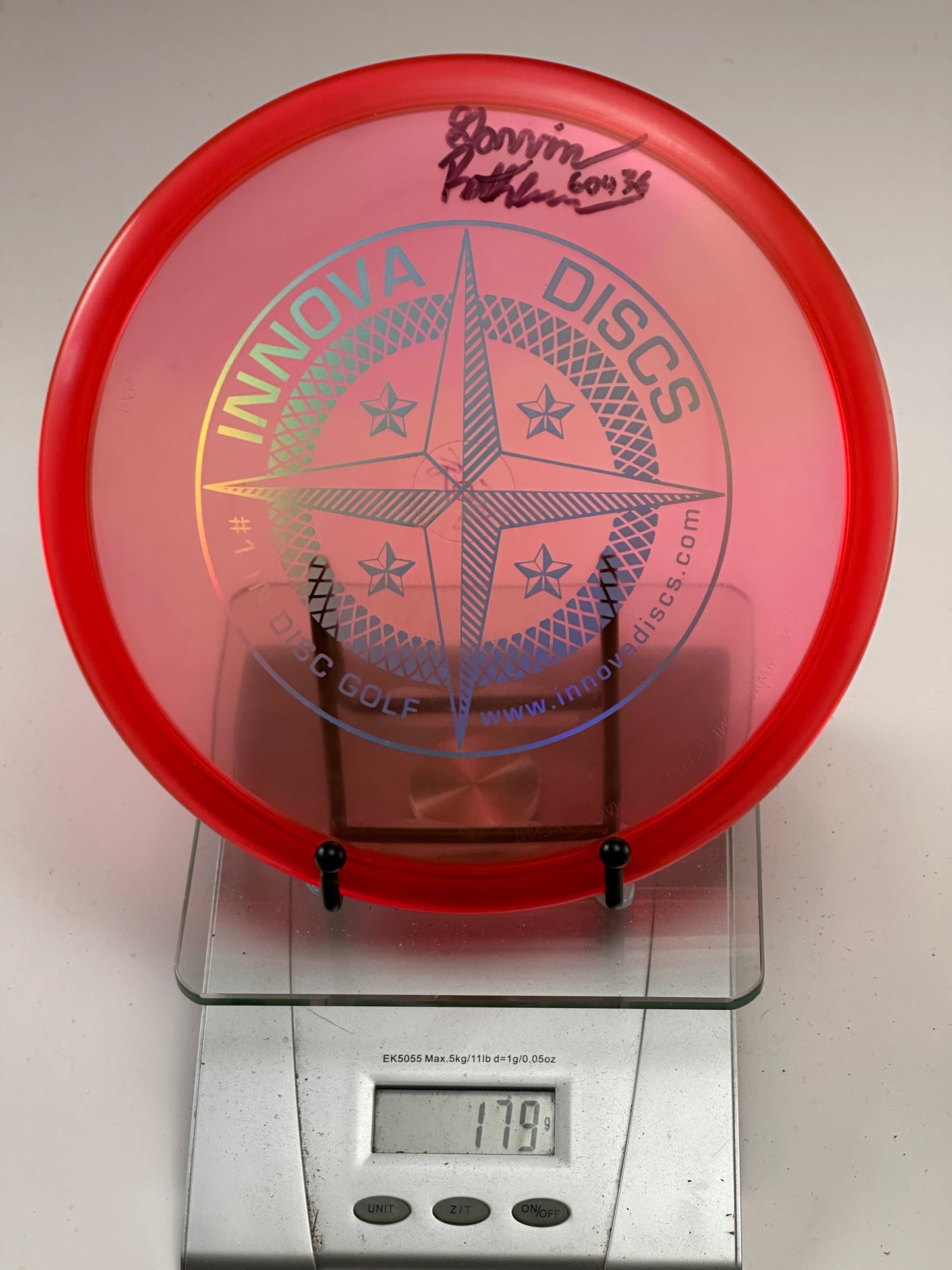 Innova Champion Roc VRoc (Translucent Red) Compass Stamp, Signed